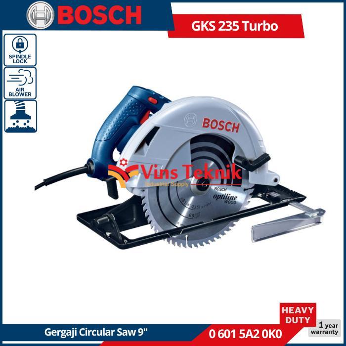 BOSCH GKS 235 Mesin Gergaji Kayu 9" Circular Saw 235MM Turbo GKS235