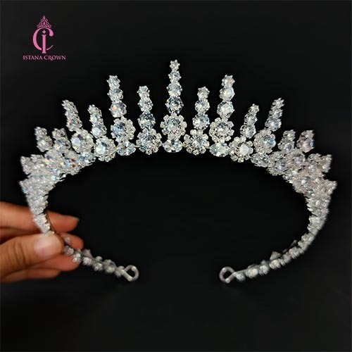 Sirena zircon crown  - Mahkota Pengantin zircon Viral - Aurel Crown