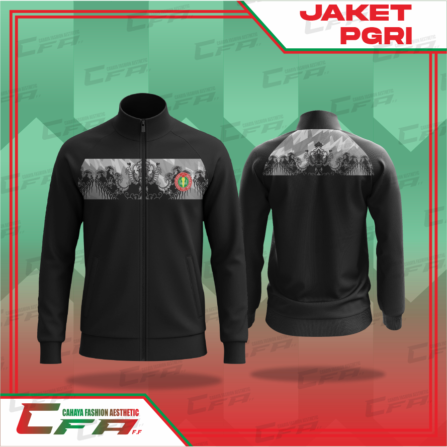CFA JAKET TRACKTOP PGRI JAKET OLAHRAGA GURU PERSATUAN REPUBLIK INDONESIA BAHAN DIADORA