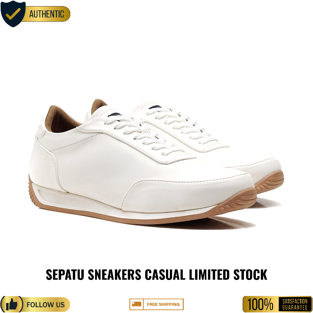 REYL MAN x uawindonesia - Sepatu Putih Sneakers Casual Pria Sporty | REYL MAN FASTER WHITE