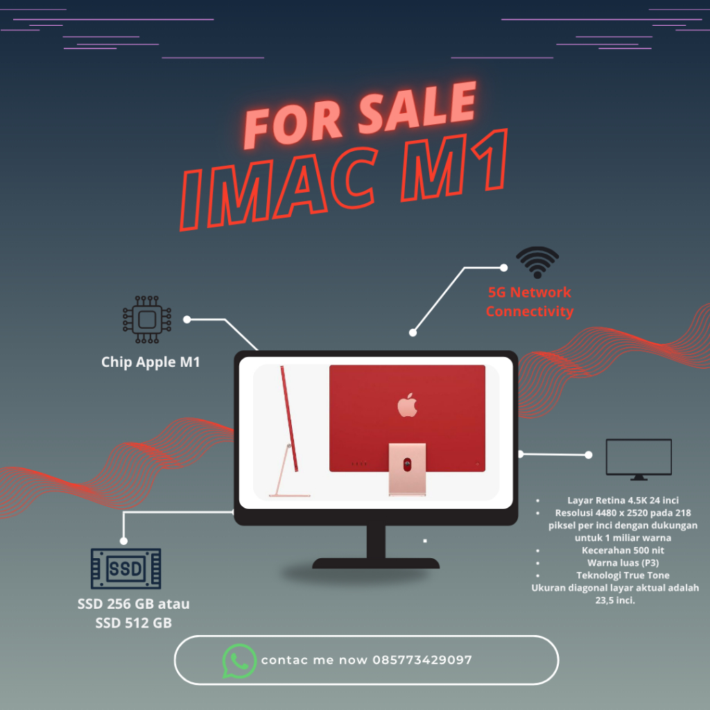 Imac 24 inch M1 2021 Ram 16GB SSD 2TB  4K  Like new