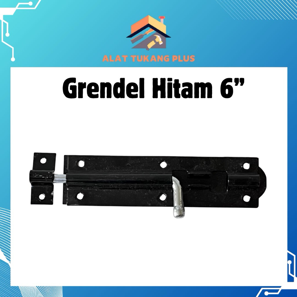 Grendel Hitam 6” | Slot Pintu Hitam 6” | Grendel Pintu