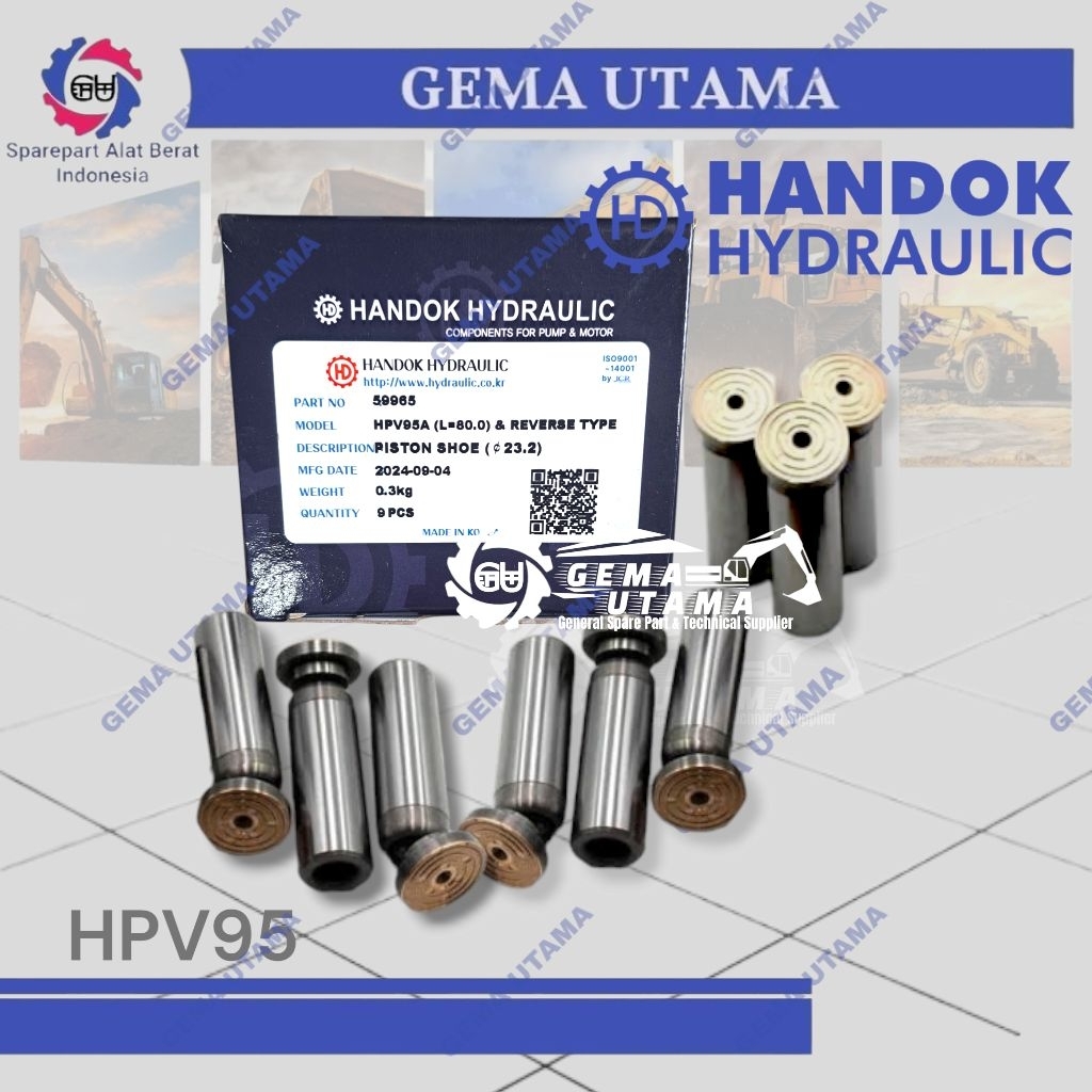 HANDOK - Piston Shoe PC200-7, PC200-8 / Piston Main pump HPV95A, PC200-8, PC200-7