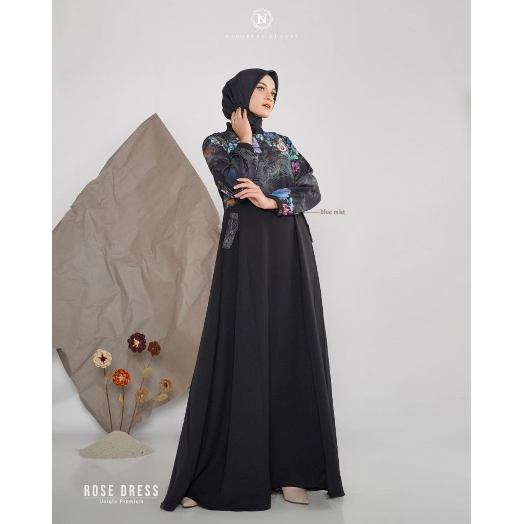 ROSE DRESS BY NADHEERA LUXURY √ Gamis motif √ Gamis nadheera √ Gamis cantik