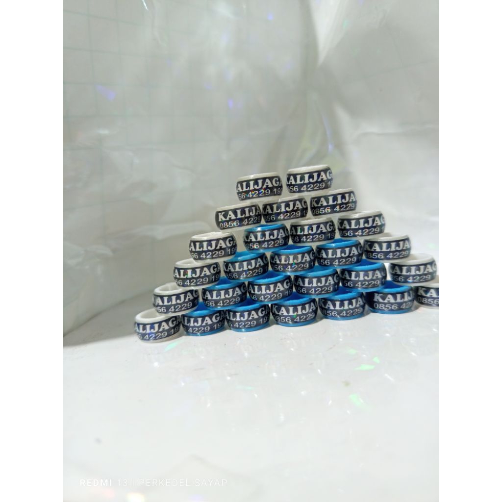 Ring Klip cincin burung Merpati paket isi 10biji/pcs, bisa request nama dan no.hp