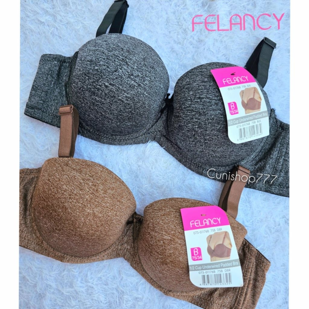 BRA PAKAI KAWAT BUSA SEDANG PUSHUP FELANCY 1/2 CUP POLOS 073-01176