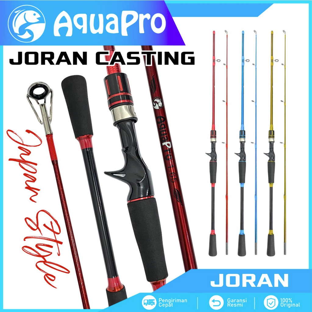 AquaPro - Joran Pancing Spinning Buat Macing Casting Lure Fishing Rod Carbon Fiber Alat Mancing ikan