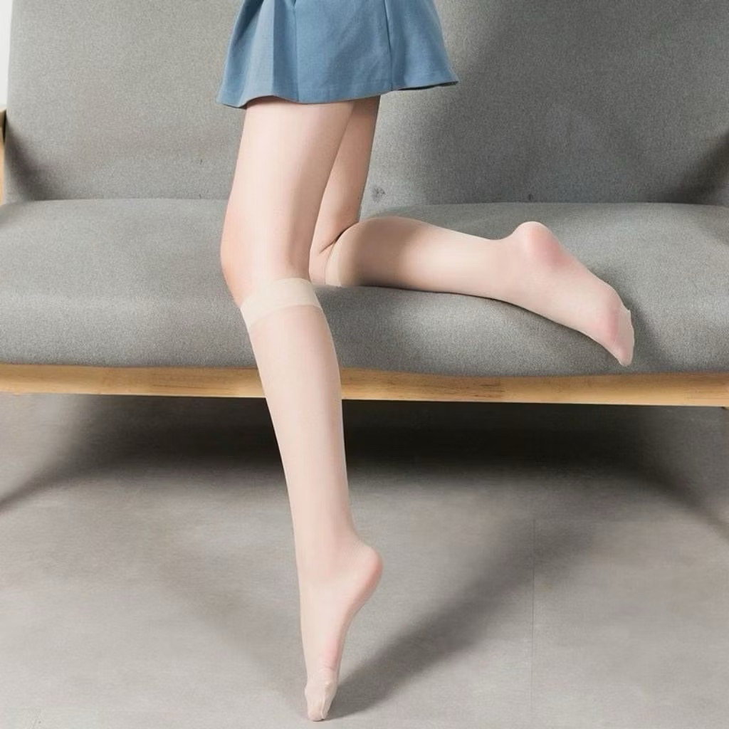 Kaos Kaki Wanita Model Stocking Transparan - Hitam - Warna Kulit