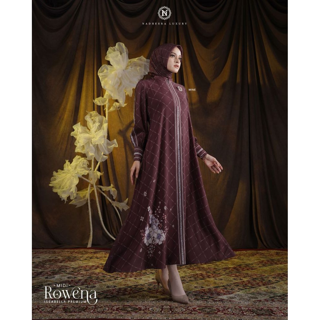 ROWENA MIDI DRESS||MIDI DRESS ISSABELLA PREMIUM||NADHEERA LUXURY