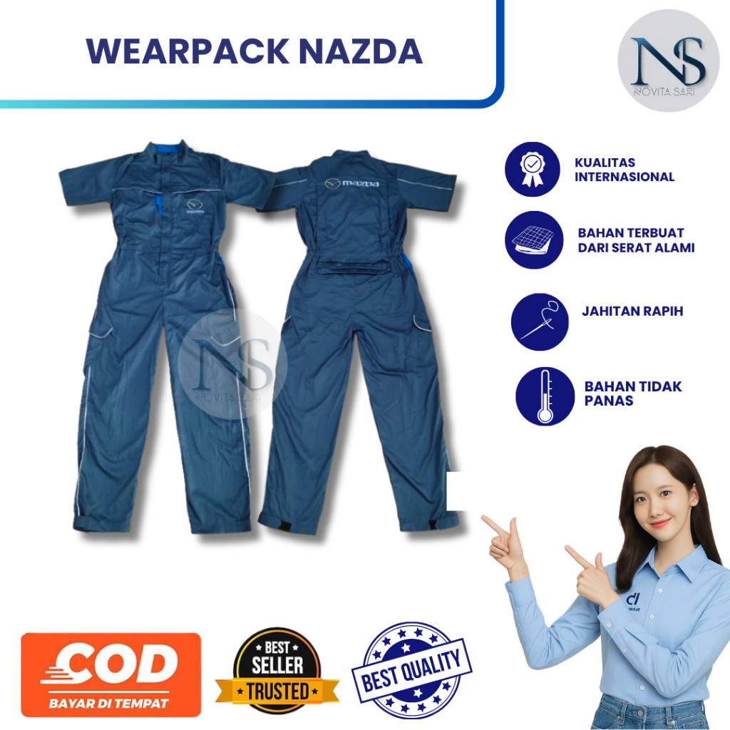 Wearpack Standar Mazda | Seragam Mazda | Wearpack Mazda | Seragam Mekanik Bengkel Pria