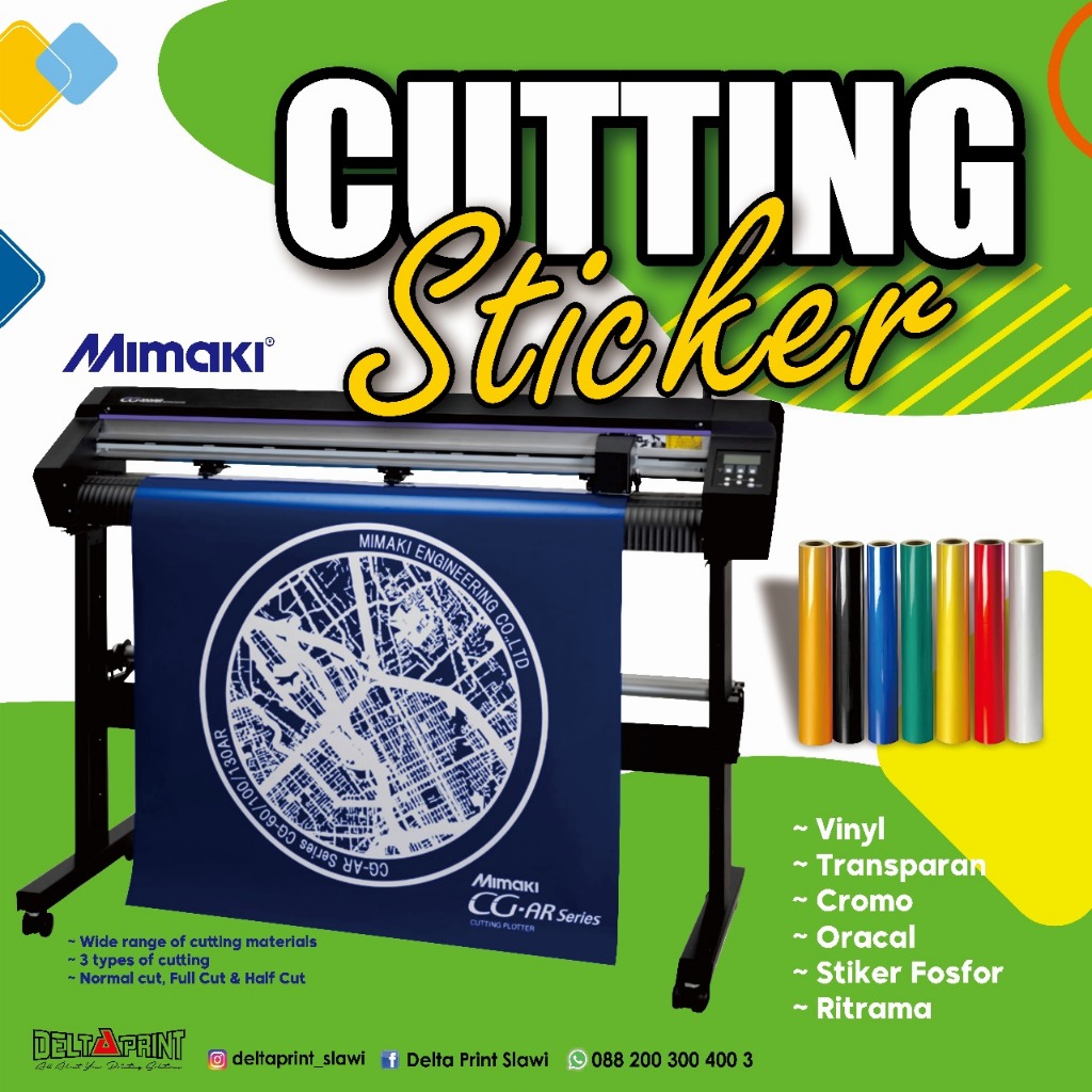 Cutting Sticker Custom, Sticker Timbul Custom