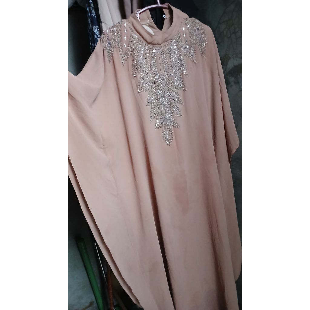 Gamis Kaftan Bahan Ceruty ( preloved )