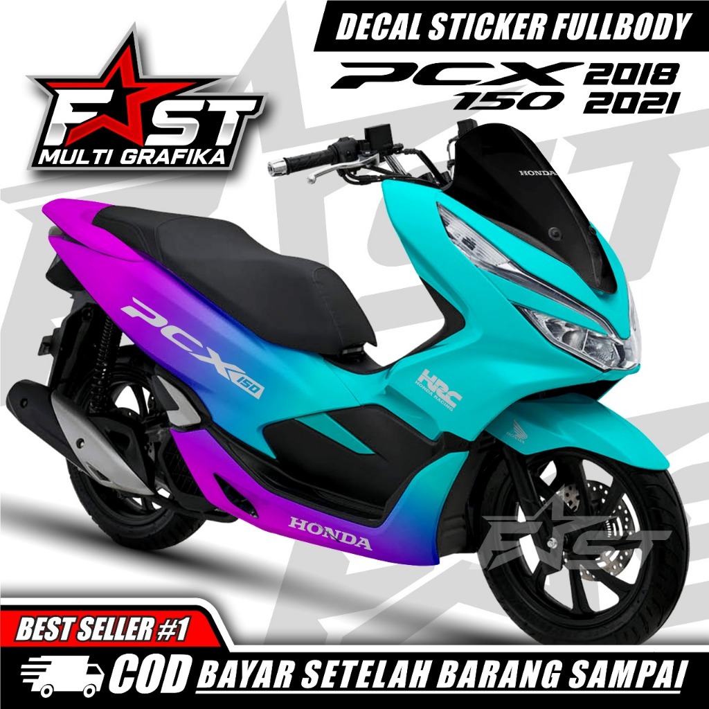 Decal Stiker HONDA PCX 160 Polos Full Body 2018 - 2021 Decal PCX 160 NEW Desain polosan simple keren