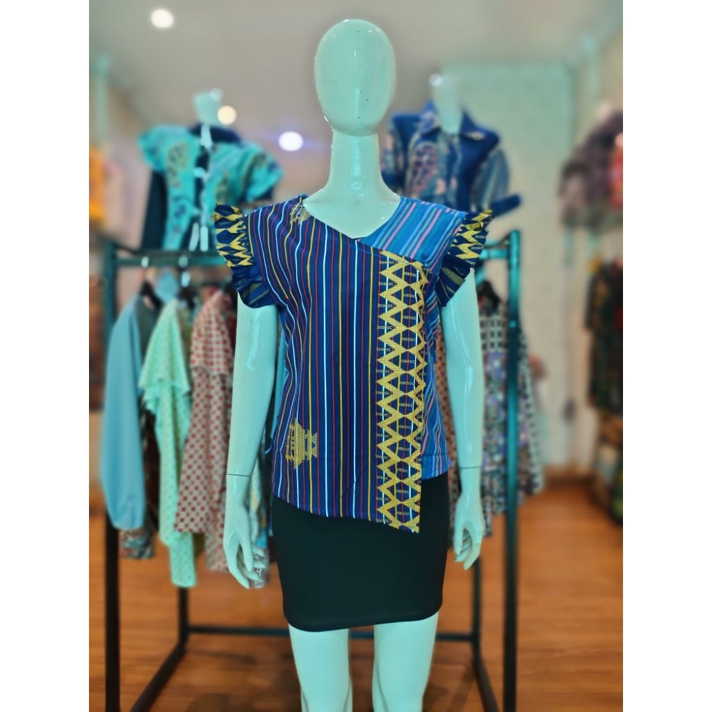 Vest batik wanita modern