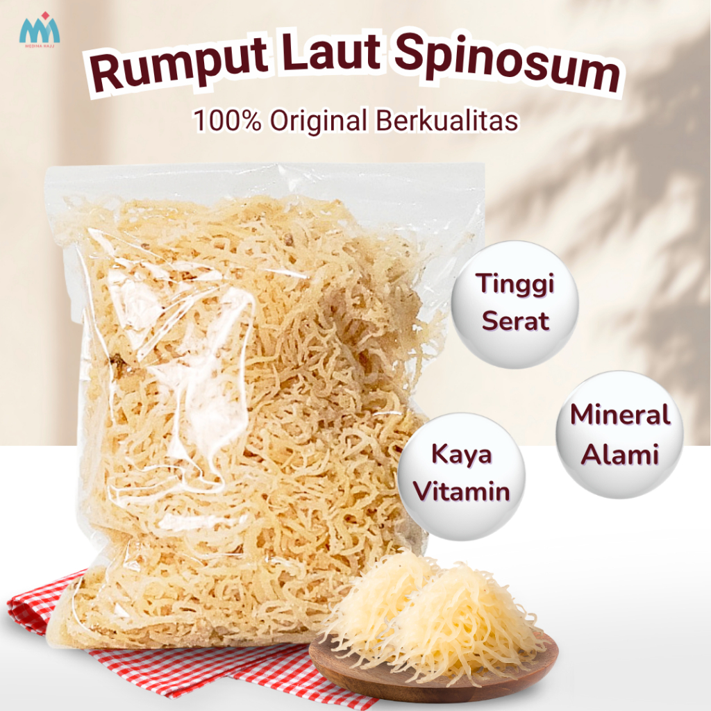 Rumput Laut Putih Spinosum 1 Kg - Rumput Laut Kenyal Premium
