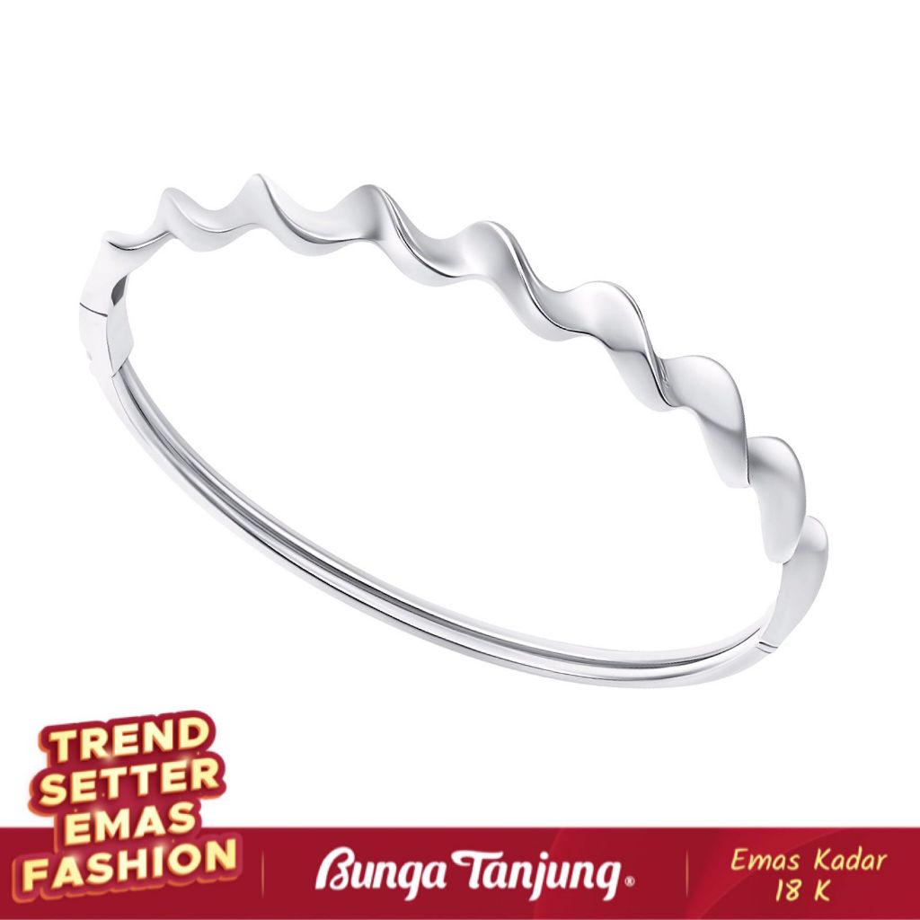 GELANG BANGLE CHUNKY CHIC - HALA GOLD - EMAS 18K - BUNGA TANJUNG GOLD