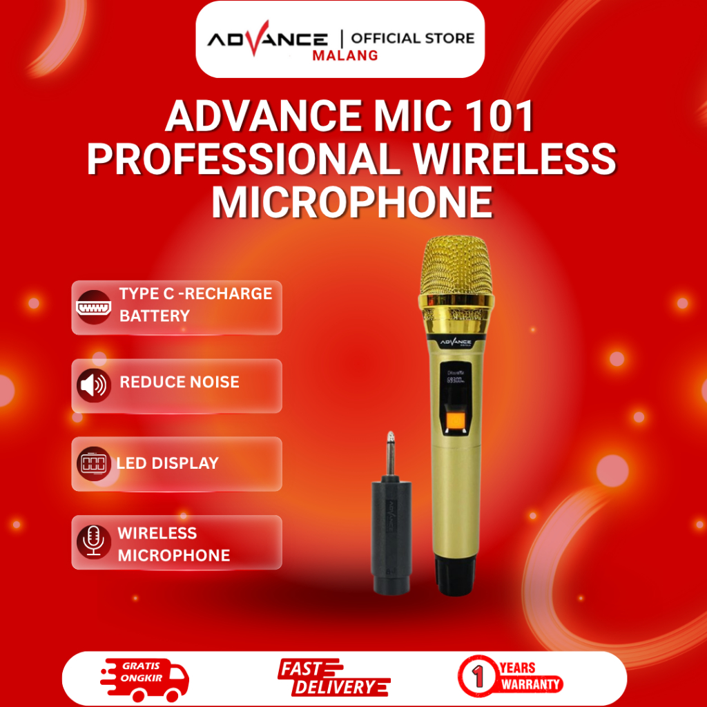 Advance Mic Wireless Single MIC101/MIC102/MIC103, Advance Mic Wireless Double MIC202/MIC206/MIC301 H