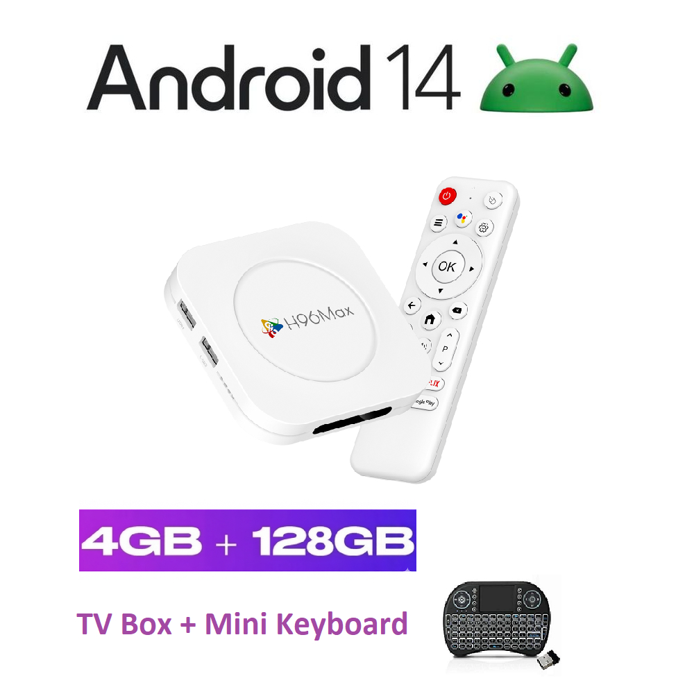 Android TV Box H96 MAX 4GB 128GB Bluetooth Miracast Resolusi 4K