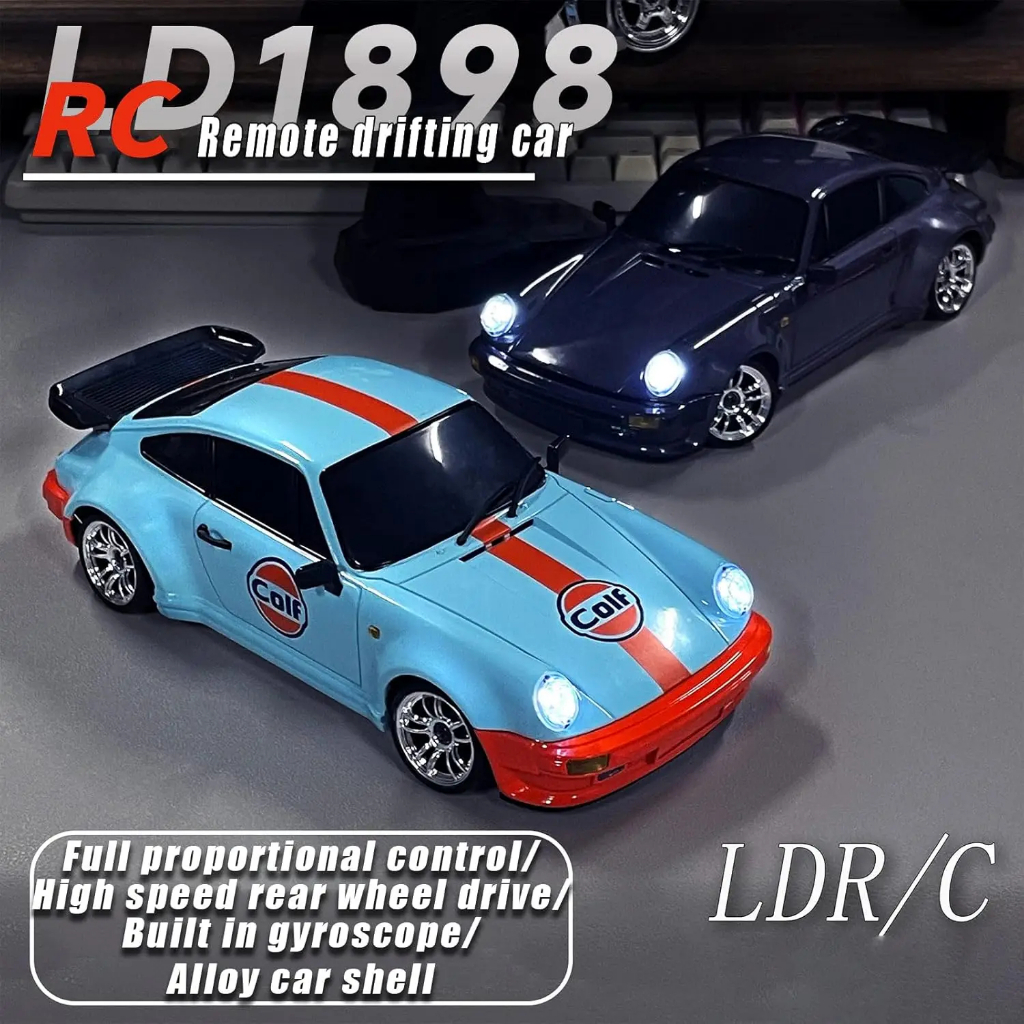 LDRC LD1898 mini drift gyroscope 2WD RWD alloy diecast bodyshell sedan 911 GTR rc drift full propo