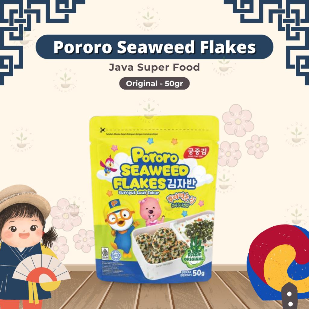 Java Pororo Seaweed Flakes 50 gram - Rumput Laut Kering Tabur - Dried Seaweed Flakes - Rumput Laut T