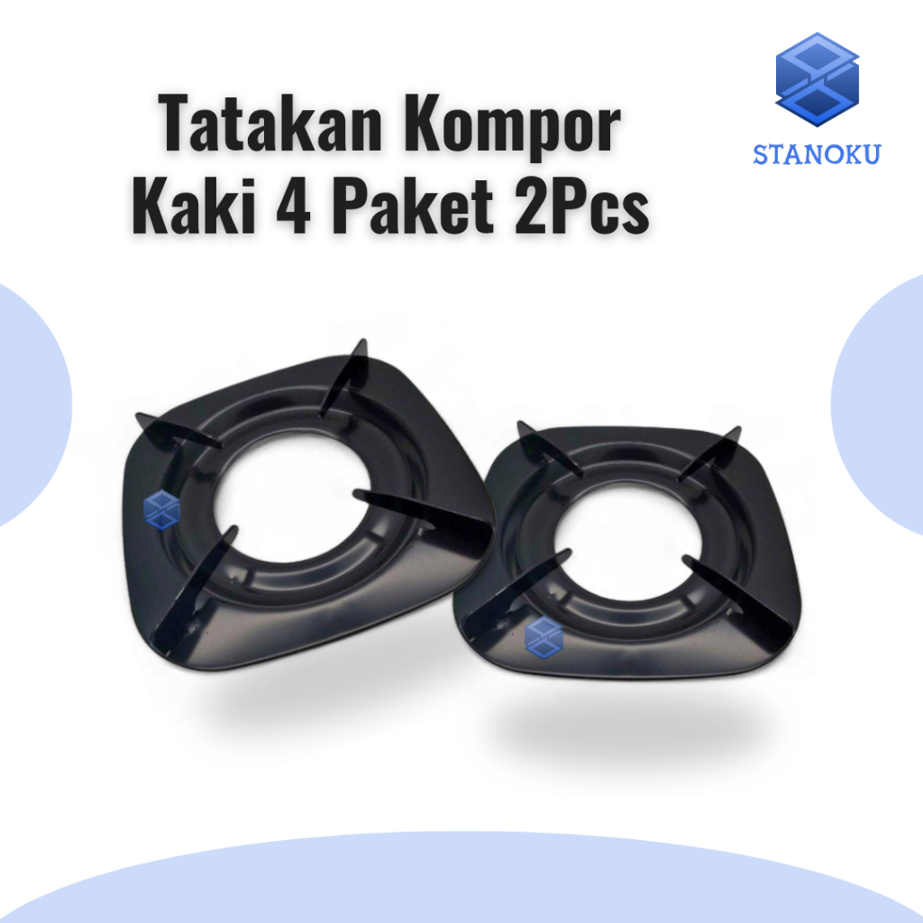 TERMURAH Paket 2 Set Tatakan Tungku Kompor Gas Rinnai Kaki 4 Tungku Lebih Tebal-STANOKU