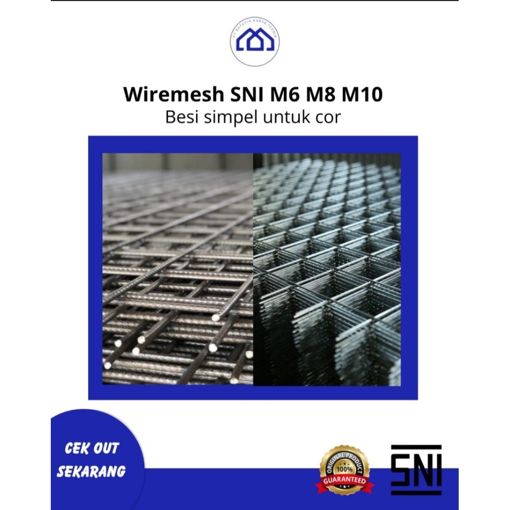 Wiremesh SNI M6 M8 M10 - Besi cor dak berbagai ukuran