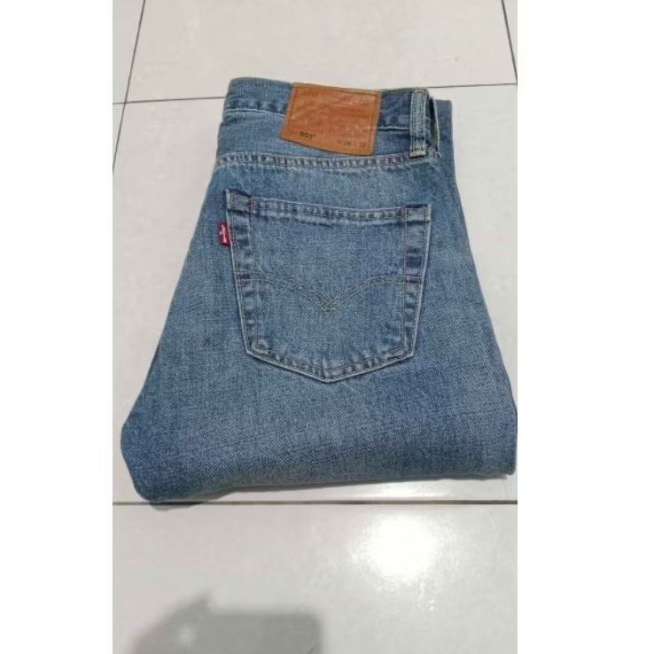 Celana Jeans Denim Second Bekas Branded Pl Levis 501 Sevedge Big E Size 28
