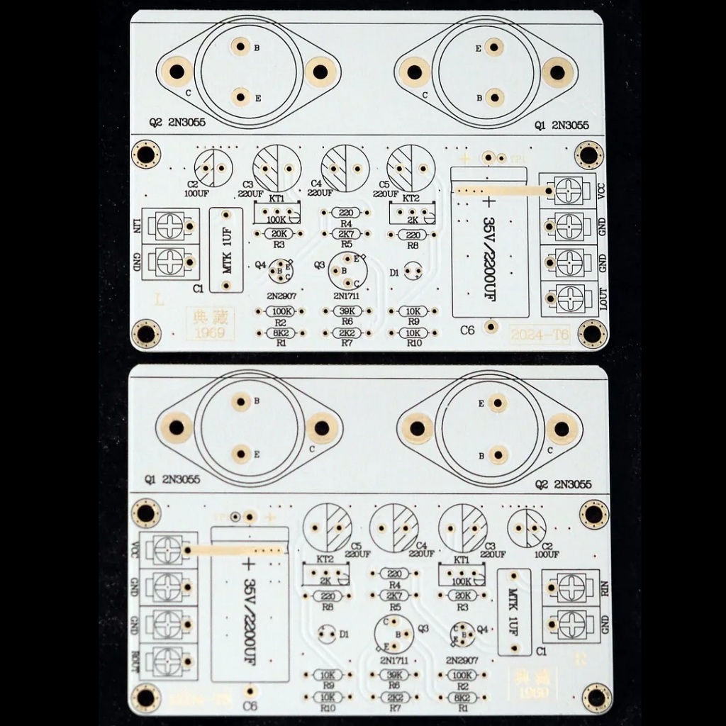 JLH 1969 class A amplifier PCB mirror L and R channel one set stereo 