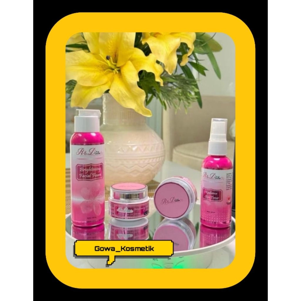 "Gowa kosmetik" R&D Glow Grosir 3 paket-RD Glow Skincare Original 100%(formula baru&formula lama)