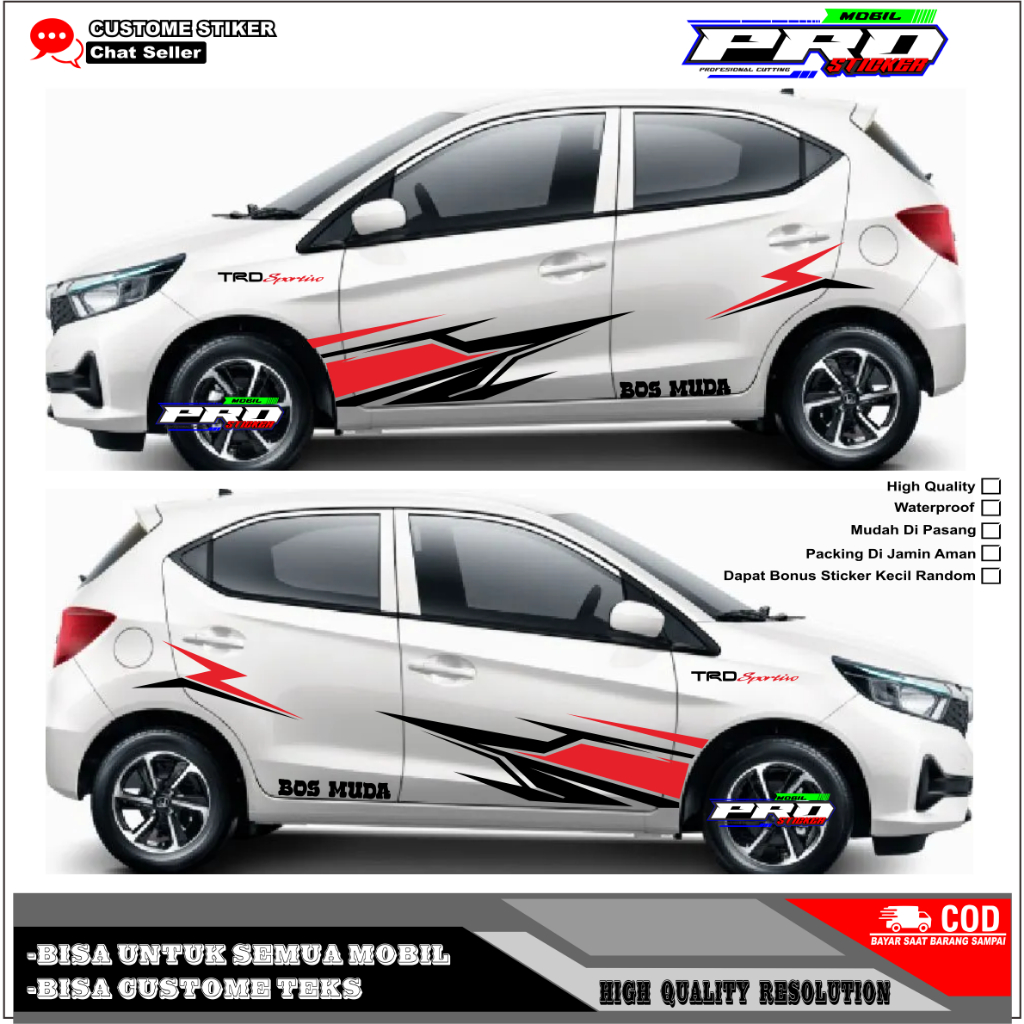 NEW STICKER BRIO STIKER BRIO  STICKER MOBIL BRIO STICKER VARIASI MOBIL BRIO STICKER HONDA BRIO