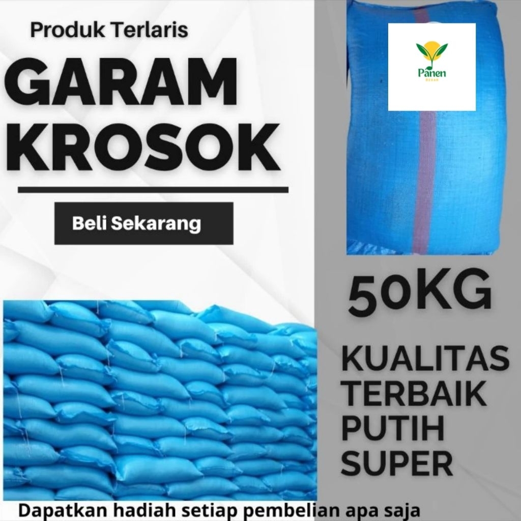 [Harga Grosir] Jual Per Karung 25KG/50KG Garam Krosok Garam Ikan Grade A FoodGrade Halal