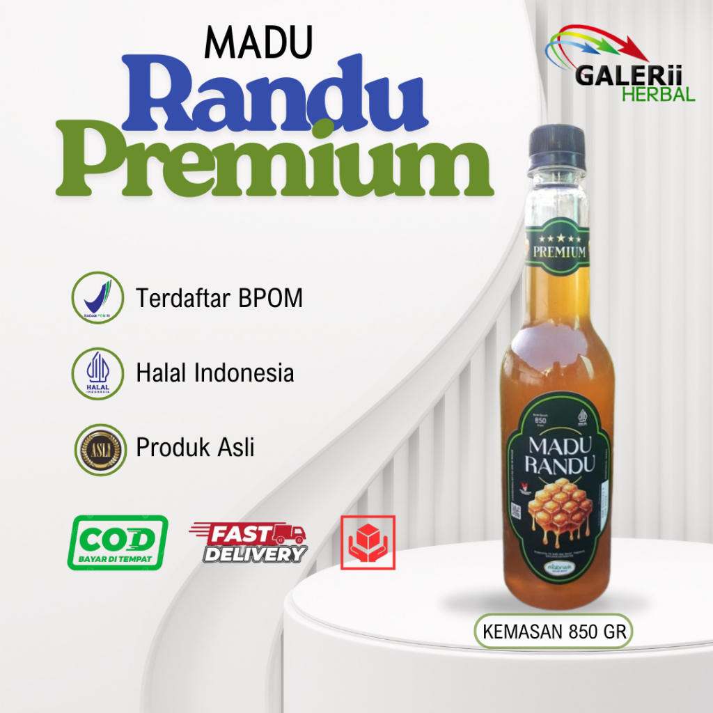 Madu Randu Premium Mabruuk 850 gram Madu Mentah Mabruuk