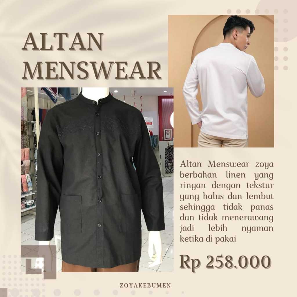Zoya Altan Menswear - Baju Koko Pria Lengan Panjang - Bahan Linen