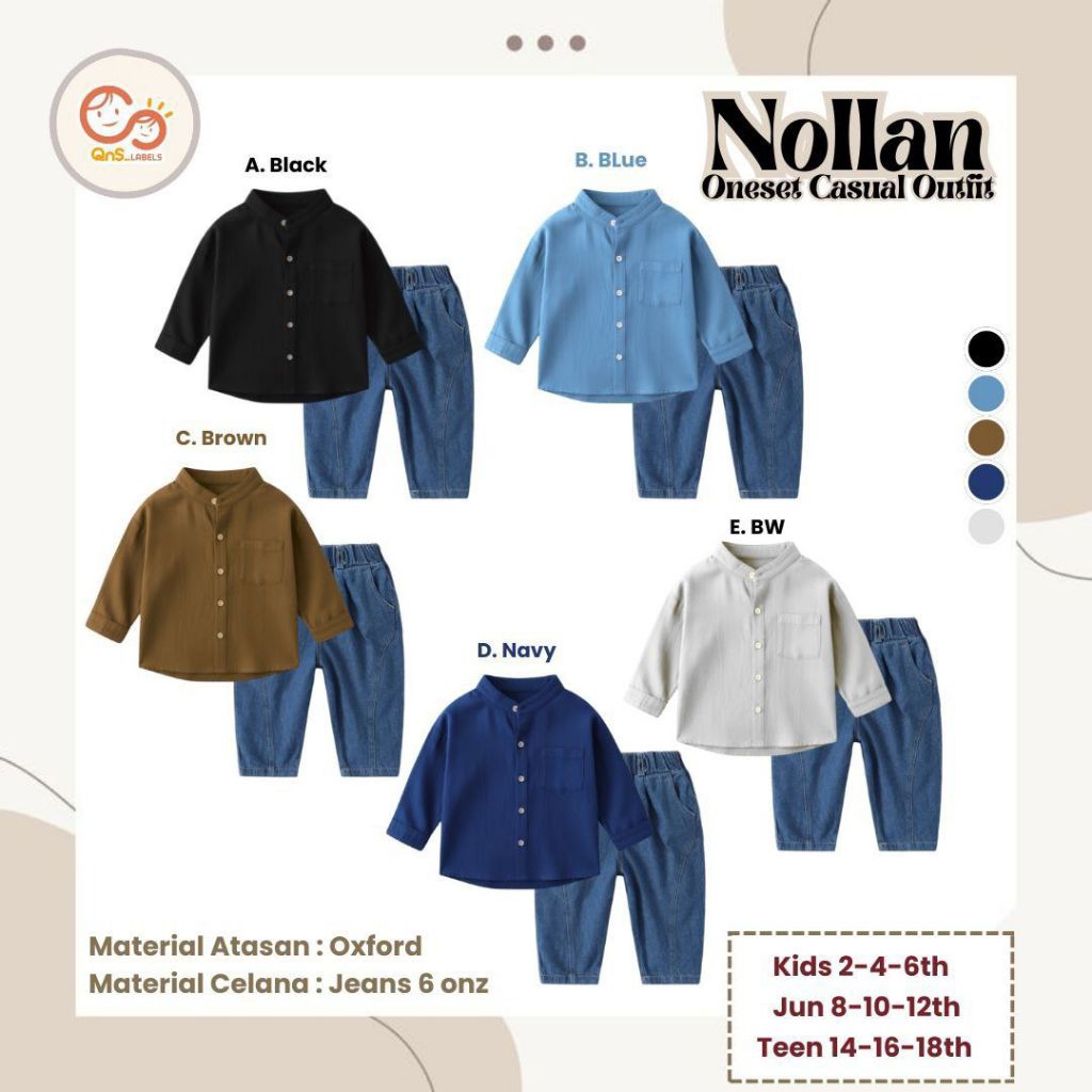 PO ‼️ Pre Order l NOLLAN ONESET CASUAL by QNS