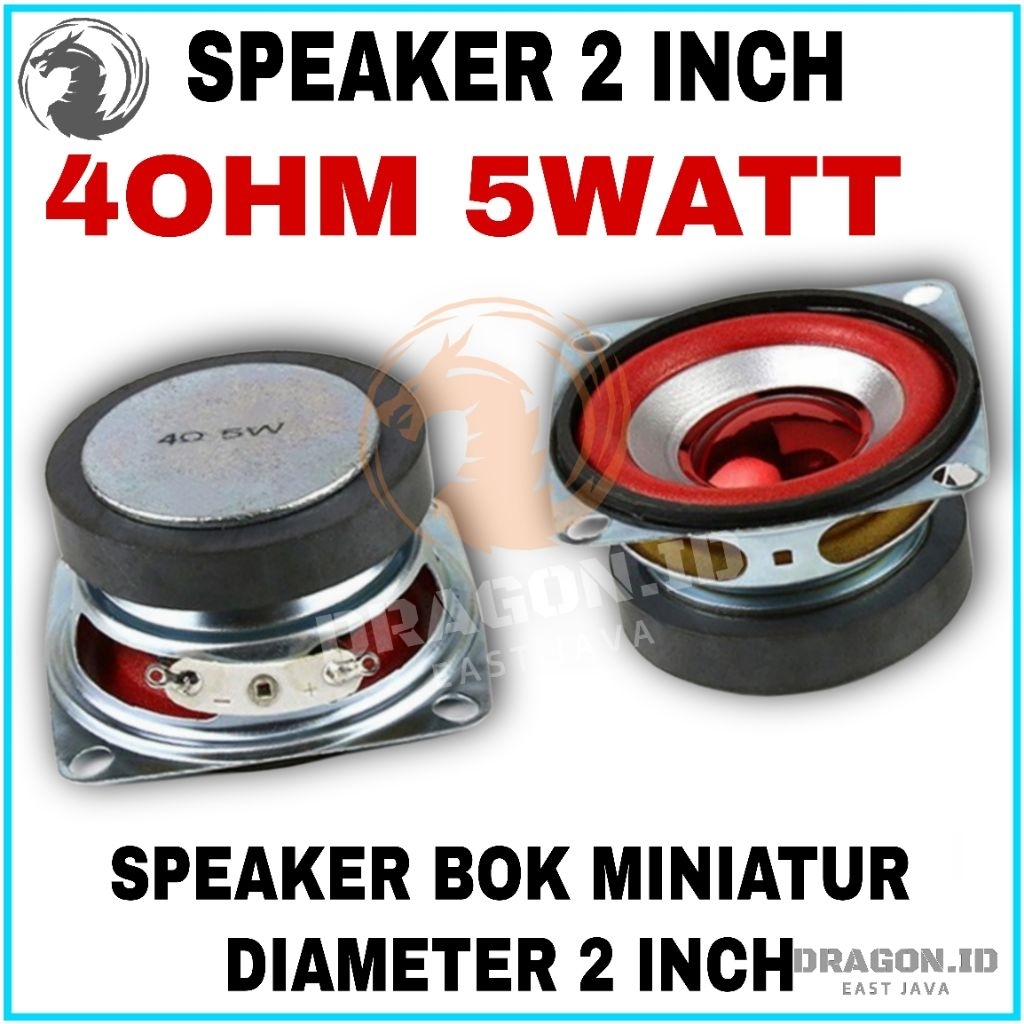 Speaker mini 2"inch 4 ohm 5Watt Fullrange 2inch Merah