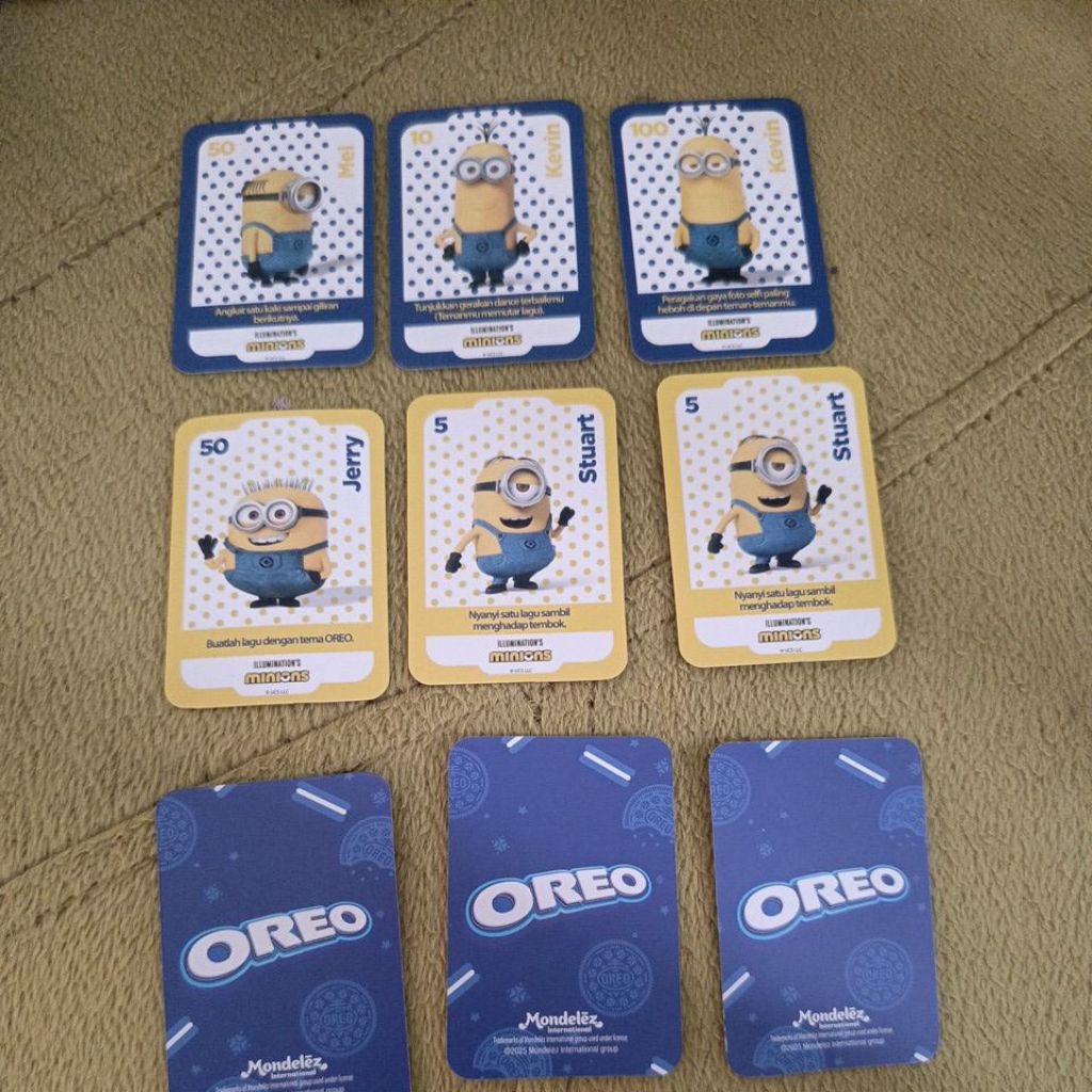 kartu Minion Oreo per 1pcs