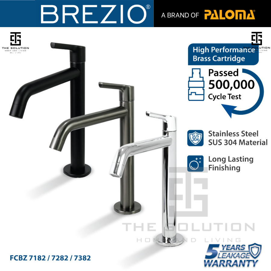 Brezio Vittorio Medium Faucet Chrome Black Gunmetal