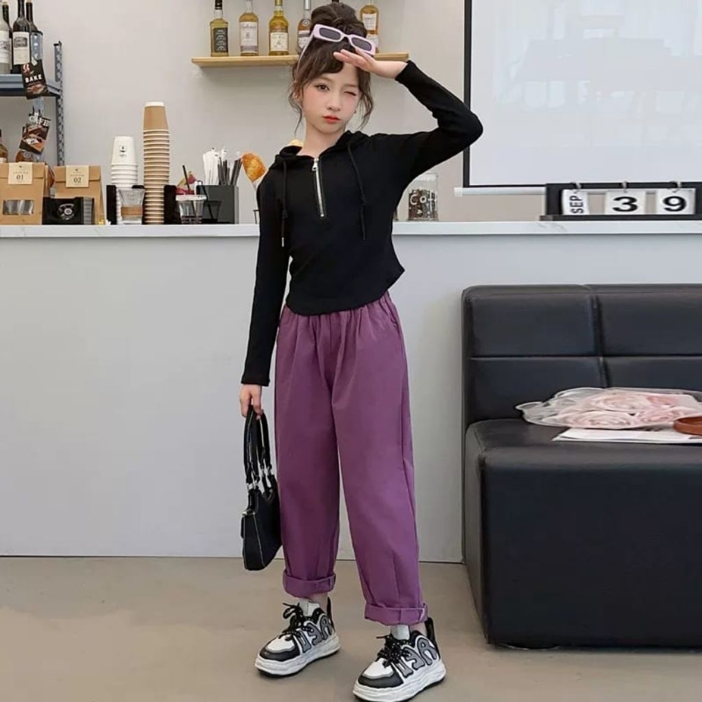 ER-307 SETELAN BAJU LENGAN PANJANG ANAK PEREMPUAN IMPORT USIA 8-12 TAHUN SETELAN BAJU LENGAN PANJANG