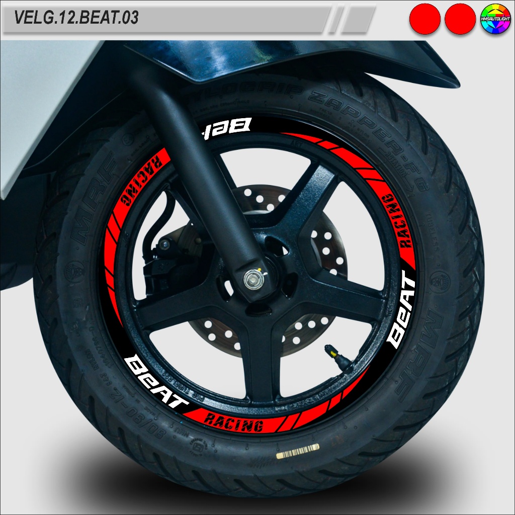 STICKER VARIASI VELG MOTOR SEMUA TYPE RING 12 BEAT VELG.12.BEAT.03