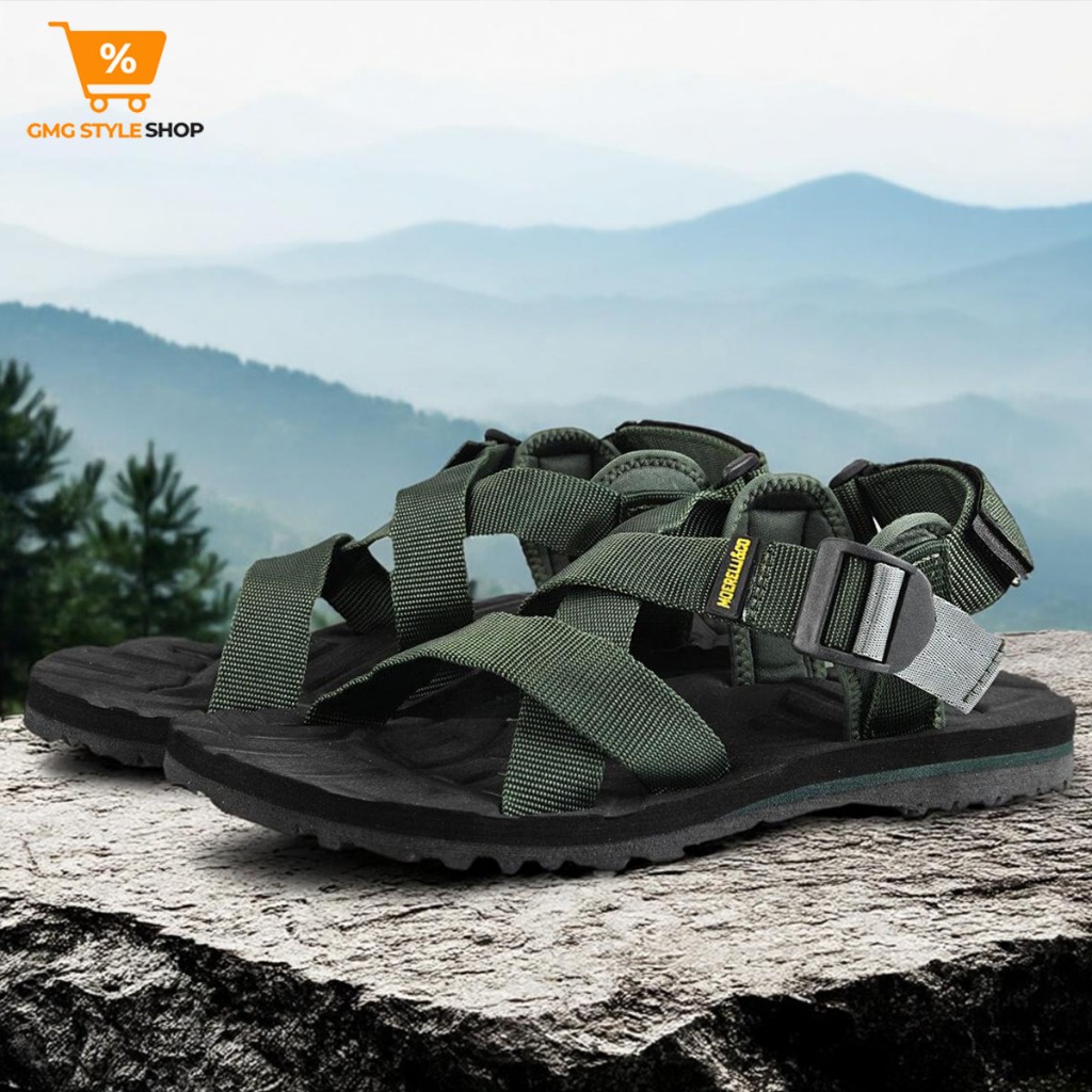 Sendal Pria Gunung Tali - Sendal Gunung Pria - Sandal Gunung Pria Wanita - Sandal Moerelli Army
