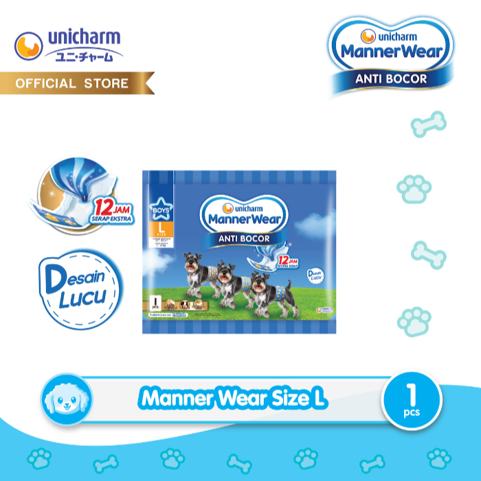 Unicharm Pet - Manner Wear Boy L 1 - Popok Anjing