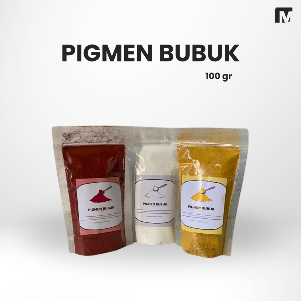 Pigmen bubuk Titanium Dioxide & Iron Oxide 100gr