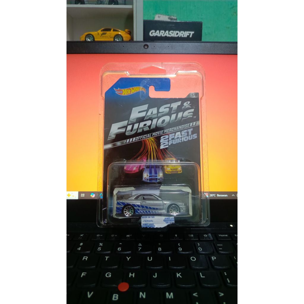 hotwheels fast and furious Nissan Skyline GT-R34 official movie merchandise