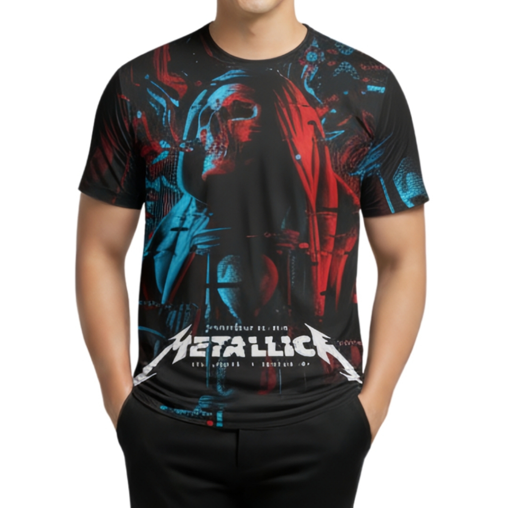 Kaos Fullprint Lengan Pendek – Metal Poster