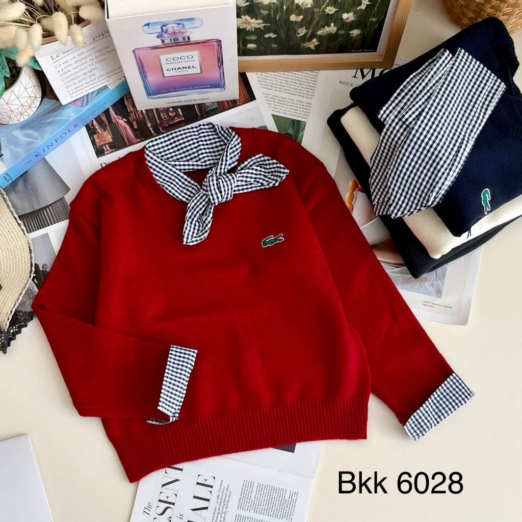 BKK 6028 / GROSIR ATASAN RAJUT IMPORT , PGMTA, ISI 4 PCS BY SUGAR