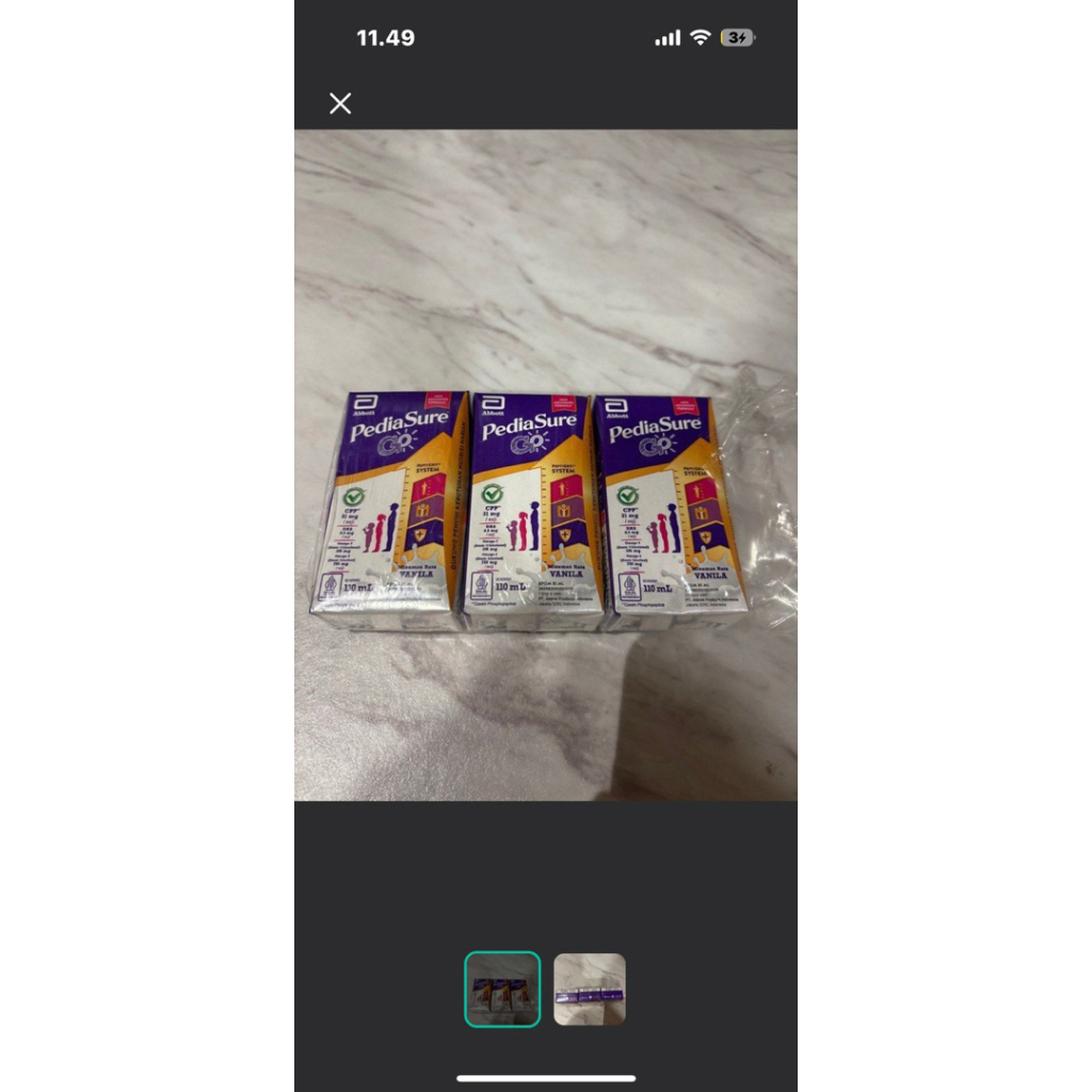 pediasure go UHT rasa vanilla