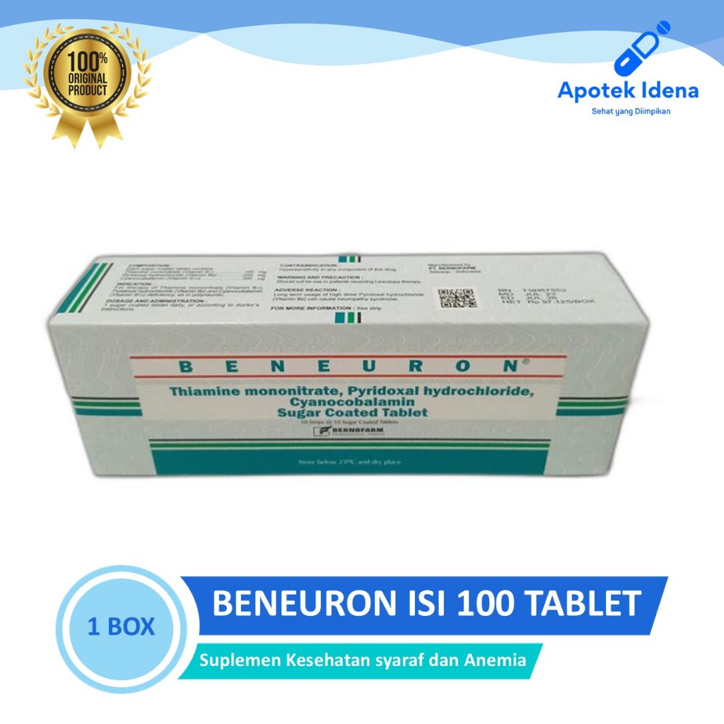 BENEURON ISI 100 Tablet Vitamin B1/B6/B12 (PERBOX)