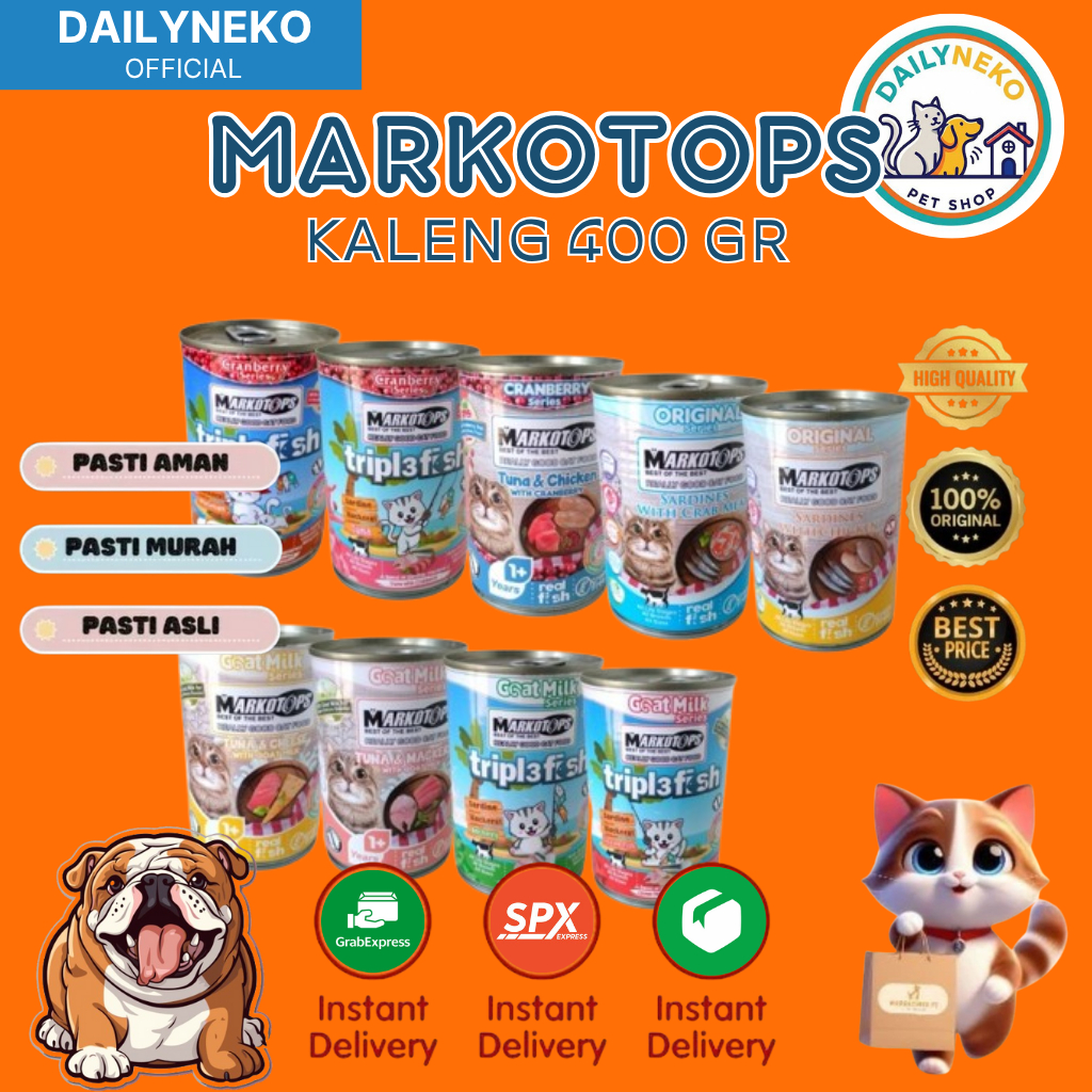 Markotops Kaleng 400gr Makanan Kucing Basah Markotop Kaleng / Markotops Kaleng