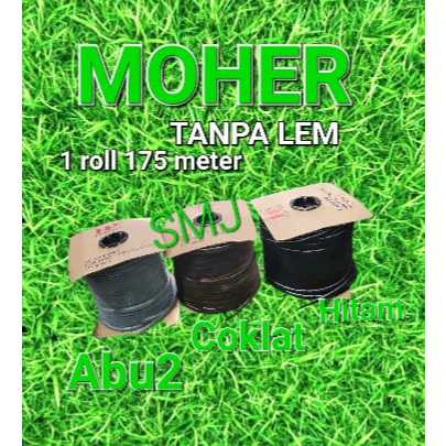 [Per METER] Moher / Mohair Bulu COKLAT, ABU-ABU, HITAM Pintu Jendela Peredam Lebar 11 mm per meter T