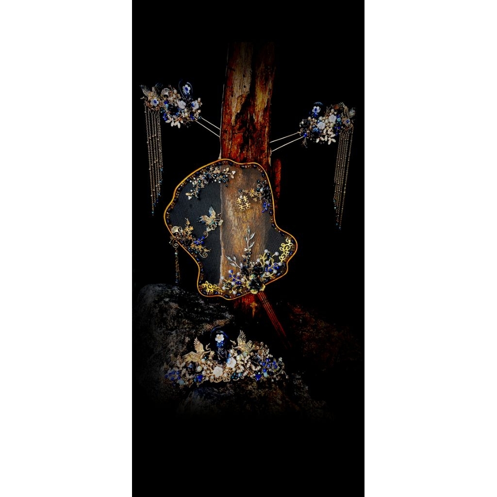 tusuk konde sangjit, kipas sangjit , headpiece,  sangjit aksesoris